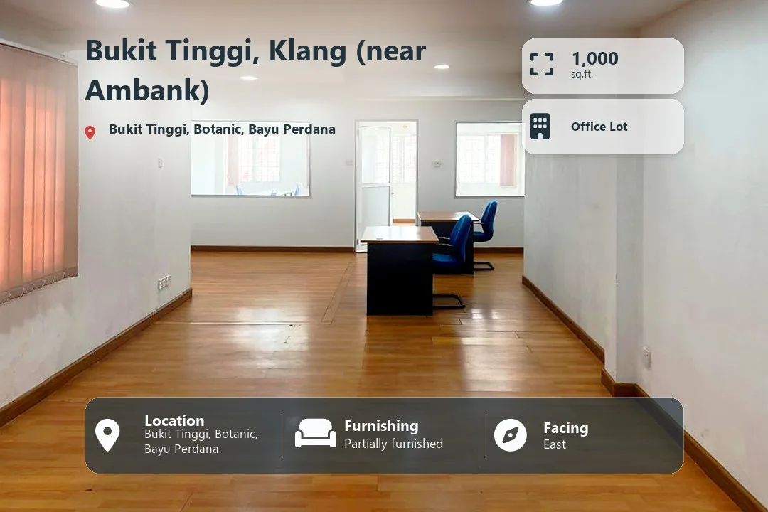 3rd Floor Office Lot Sublet @ Bukit Tinggi, Klang (near Ambank)